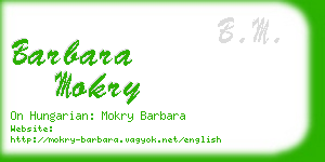 barbara mokry business card